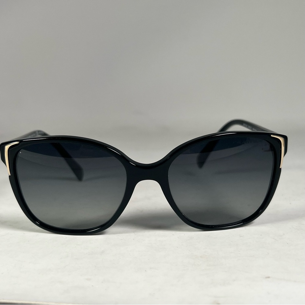 PRADA SPR 01O 1AB-5W1 Black Sunglasses Gray Polarized Lens